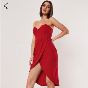 Missguided Dresses - Bandeau wrap bodycon midi dress Missguided Dresses - Bandeau wrap bodycon midi dress
